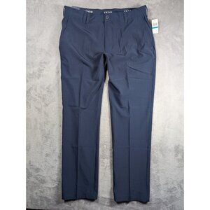 Izod Golf Swing Flex Pants Mens Size 36x32 Blue Slim Fit Stretch Moister Wicking